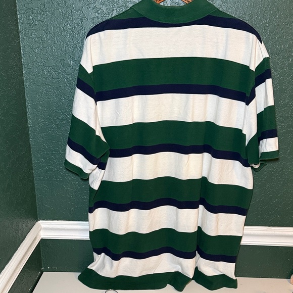Polo Ralph Lauren Men's Polo Shirt 3XB BIG & Tall Green White Striped - Picture 3 of 9
